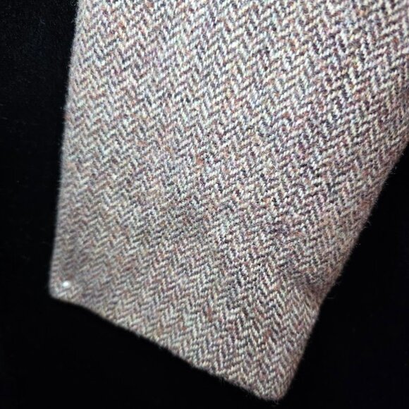 Vintage Women's Wool with Suede Detail Belted Jacket Coat 42/6 - Picture 9 of 16